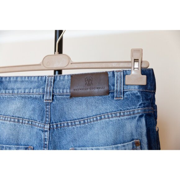 Brunello Cucinelli jeans pants denim blue skinny slim fit size xs 38 2 - Picture 7 of 8